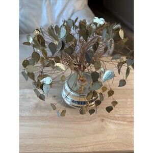 MCM Golden Leaf  Twisted Wire DREAM TREE Music Box  "I Did It  My Way" VTG